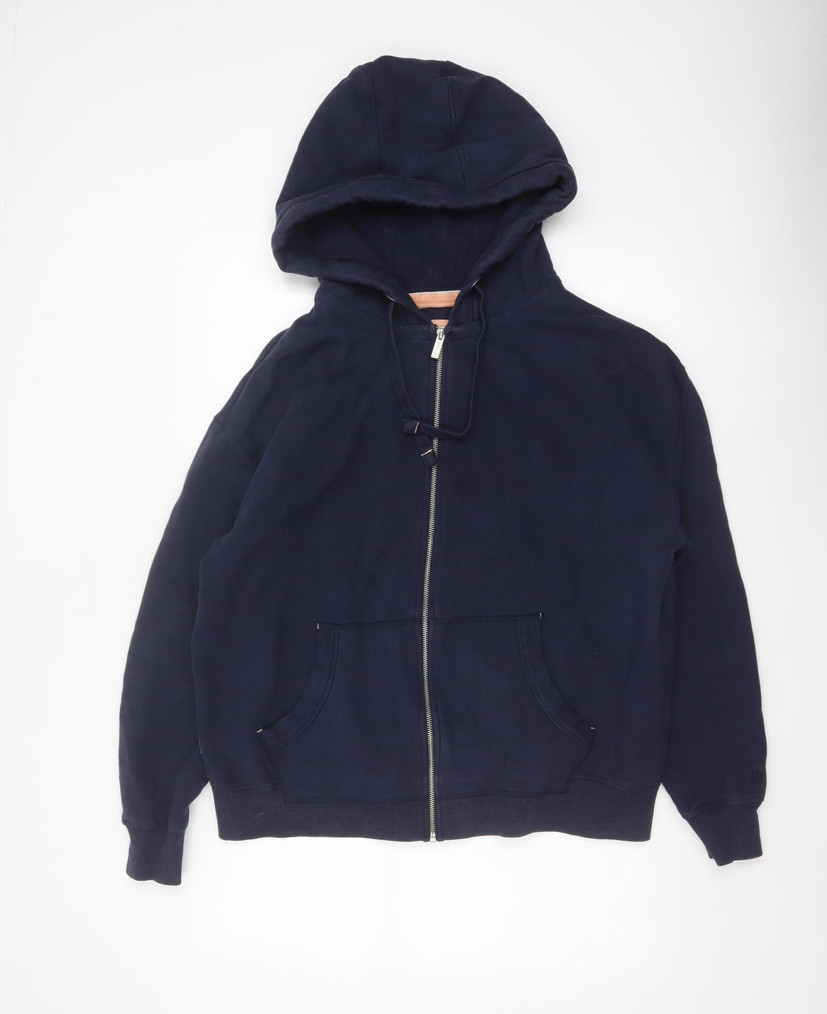 Fat Face Men’s Blue L Full Zip Hooded Fleece Hoodie Pockets