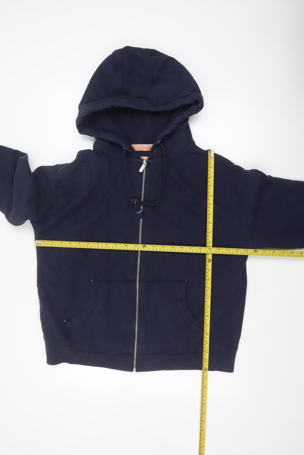 Fat Face Men’s Blue L Full Zip Hooded Fleece Hoodie Pockets