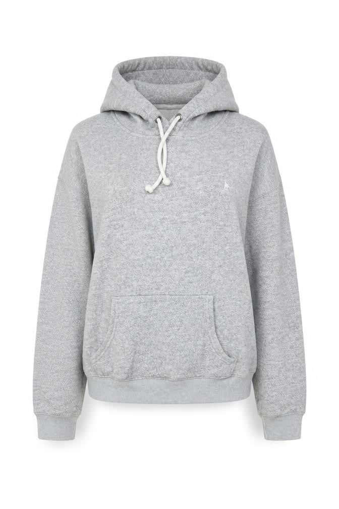 Jack Wills Women Grey UK 12 Pullover Hoodie Drawstring Logo Pockets