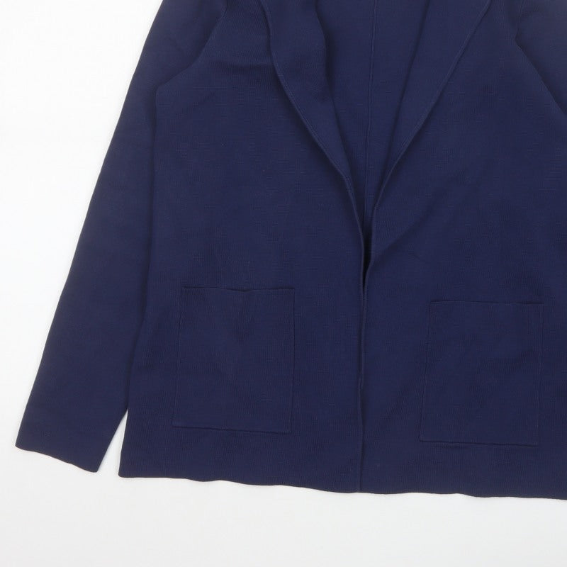 M&S Collection Women Navy UK 12 Open Knit Coatigan Blazer Jacket