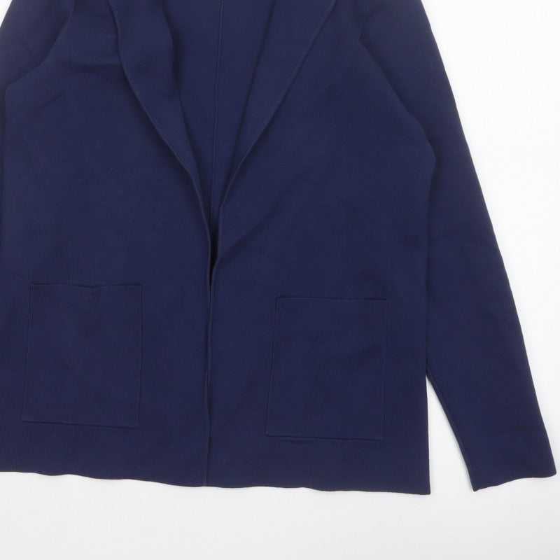 M&S Collection Women Navy UK 12 Open Knit Coatigan Blazer Jacket