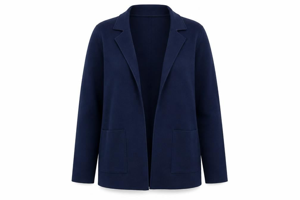 M&S Collection Women Navy UK 12 Open Knit Coatigan Blazer Jacket