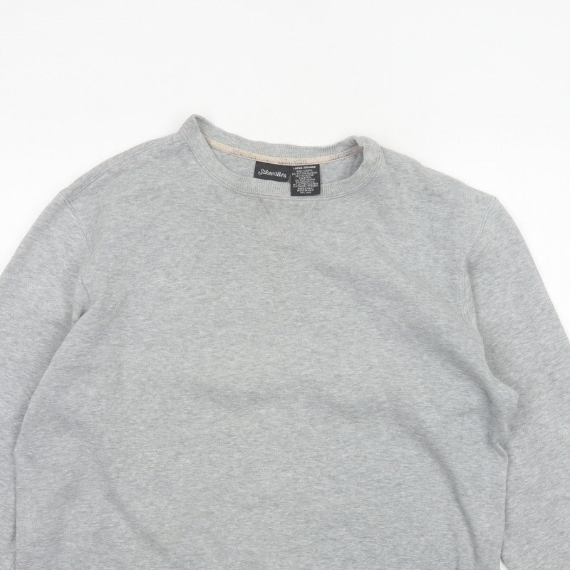 St. John's Bay Women’s Grey Crew Neck Pullover Sweatshirt Size L