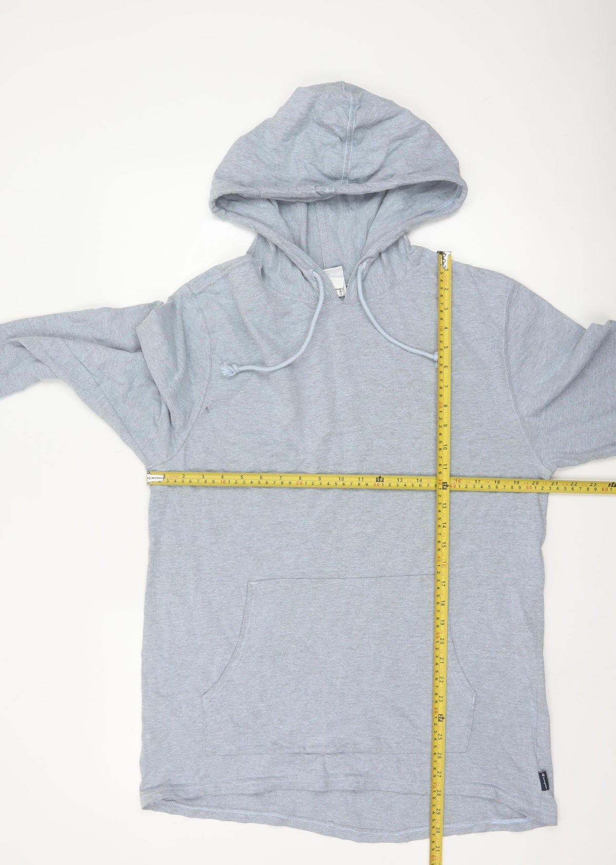 Champion Men’s Grey M Pullover Hoodie Logo Fleece Kangaroo Pocket