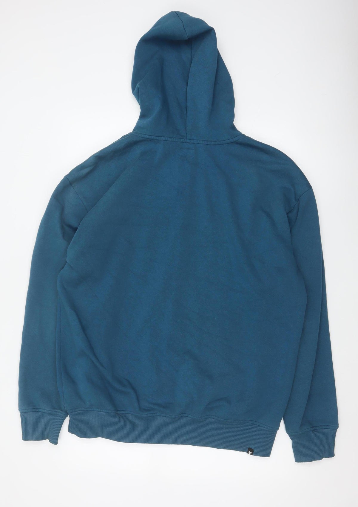 DC Shoes Men's Blue L Full Zip Logo Hoodie Cotton Blend Skateboarding