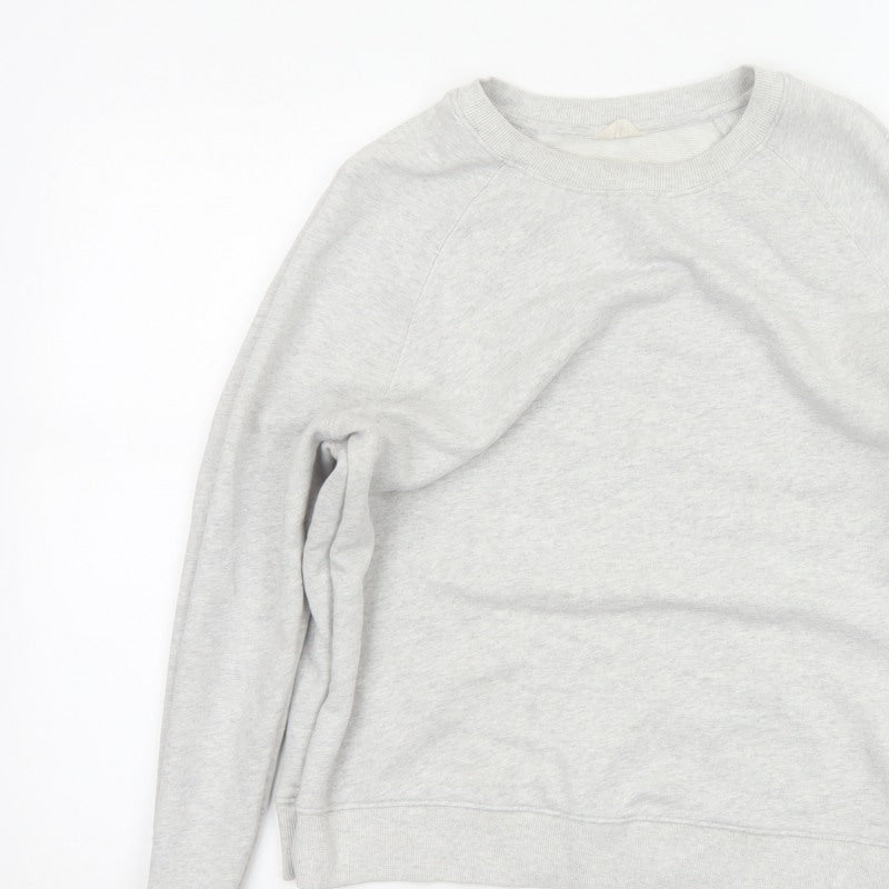 Hush Women’s Grey XS Cotton Pullover Crew Neck Raglan Sweatshirt