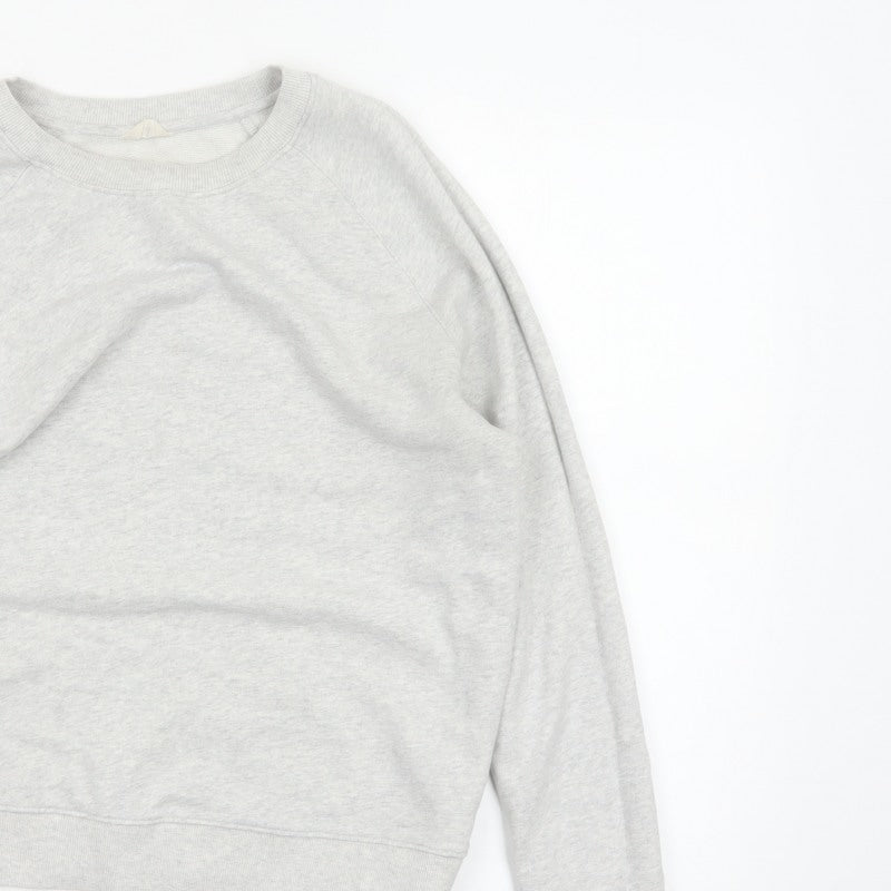 Hush Women’s Grey XS Cotton Pullover Crew Neck Raglan Sweatshirt