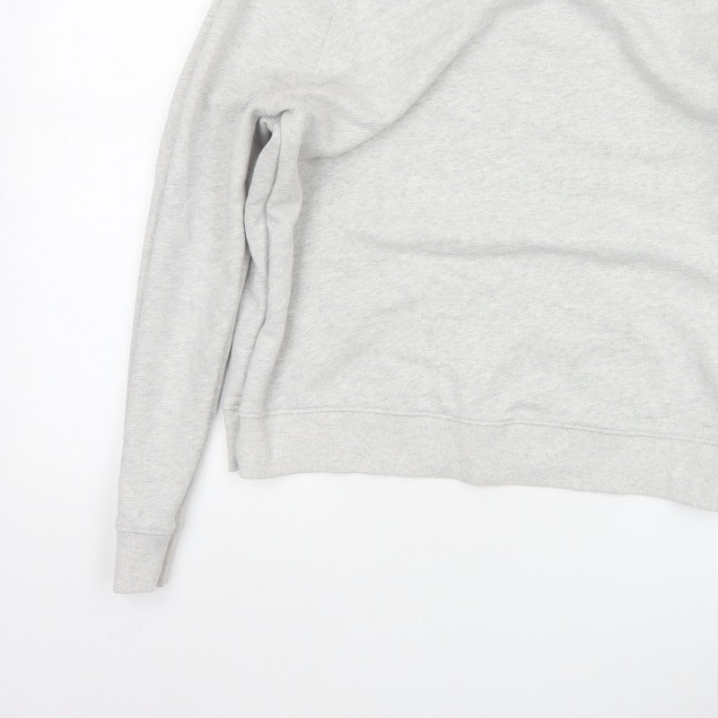 Hush Women’s Grey XS Cotton Pullover Crew Neck Raglan Sweatshirt