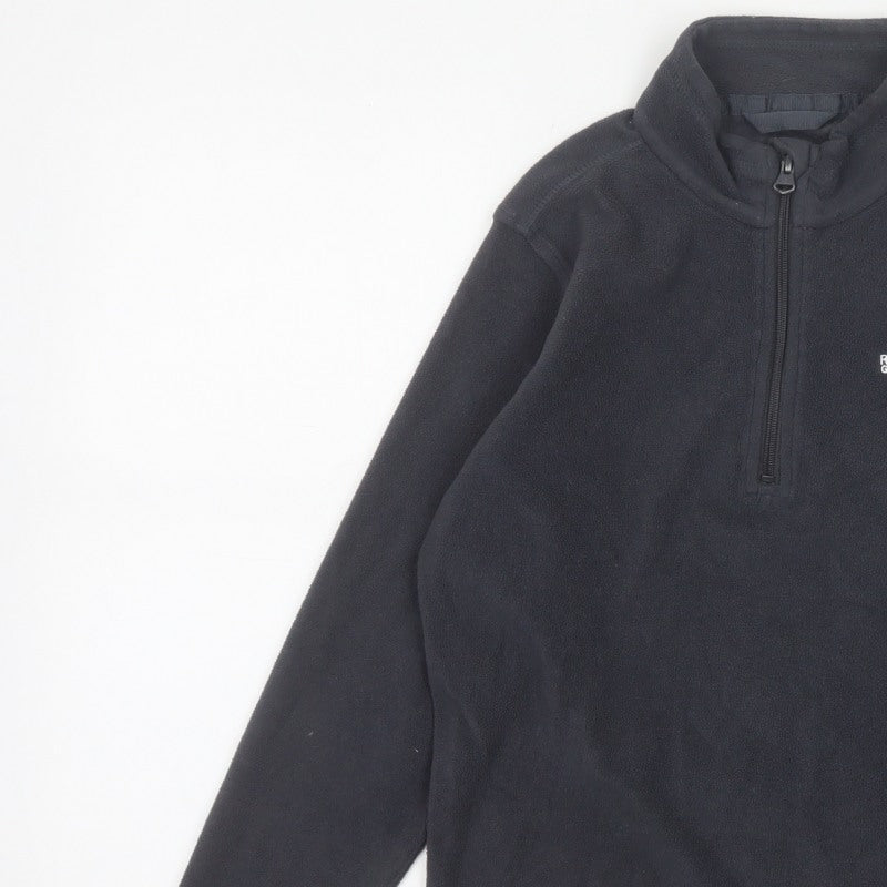 Regatta Boys Black 13 Years 1/4 Zip Fleece Sweatshirt Outdoor