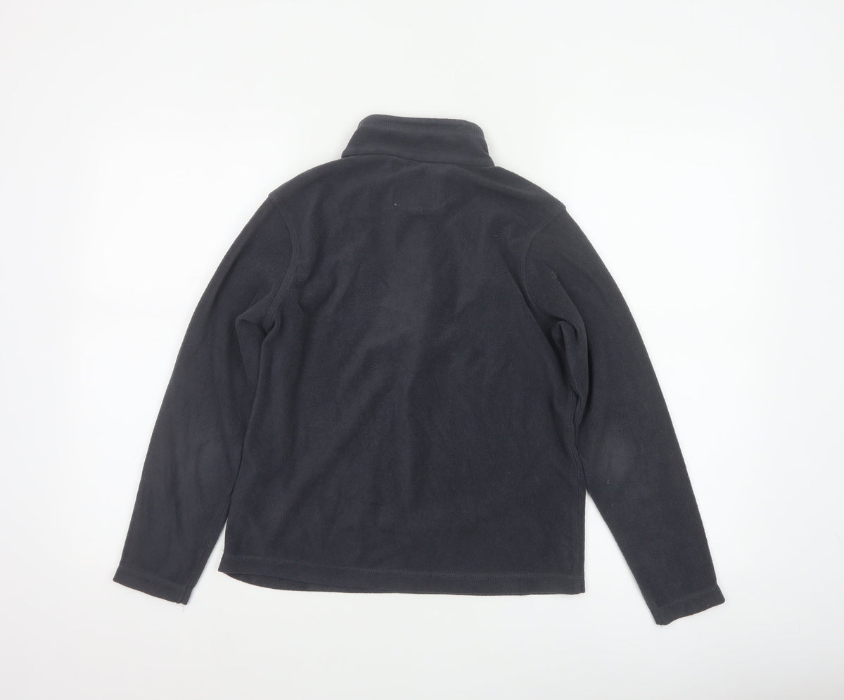 Regatta Boys Black 13 Years 1/4 Zip Fleece Sweatshirt Outdoor