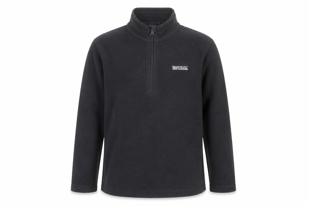 Regatta Boys Black 13 Years 1/4 Zip Fleece Sweatshirt Outdoor