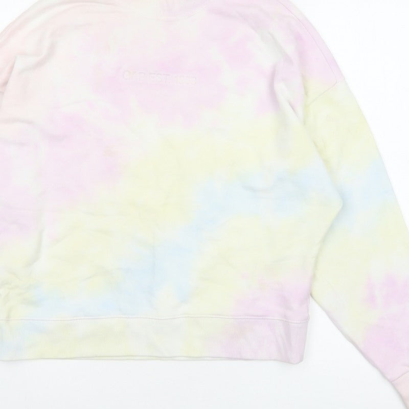Gap Women’s Multicoloured XS Pastel Tie Dye Logo Crew Sweatshirt