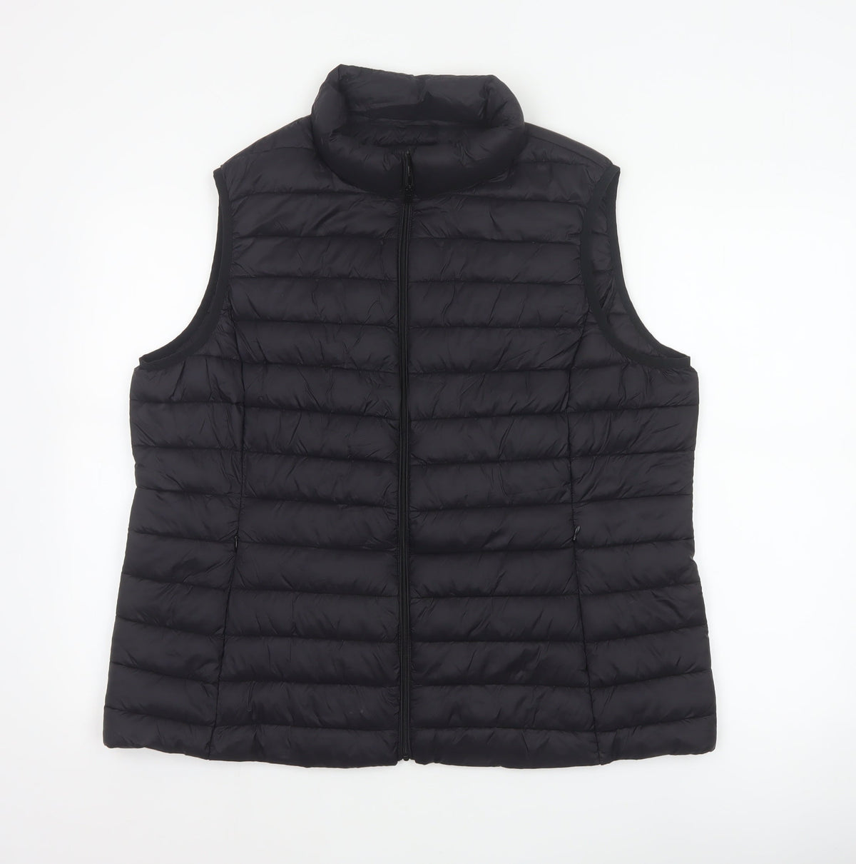 Dunes Stores Men’s Black XL Puffer Bodywarmer Quilted Zip Waistcoat