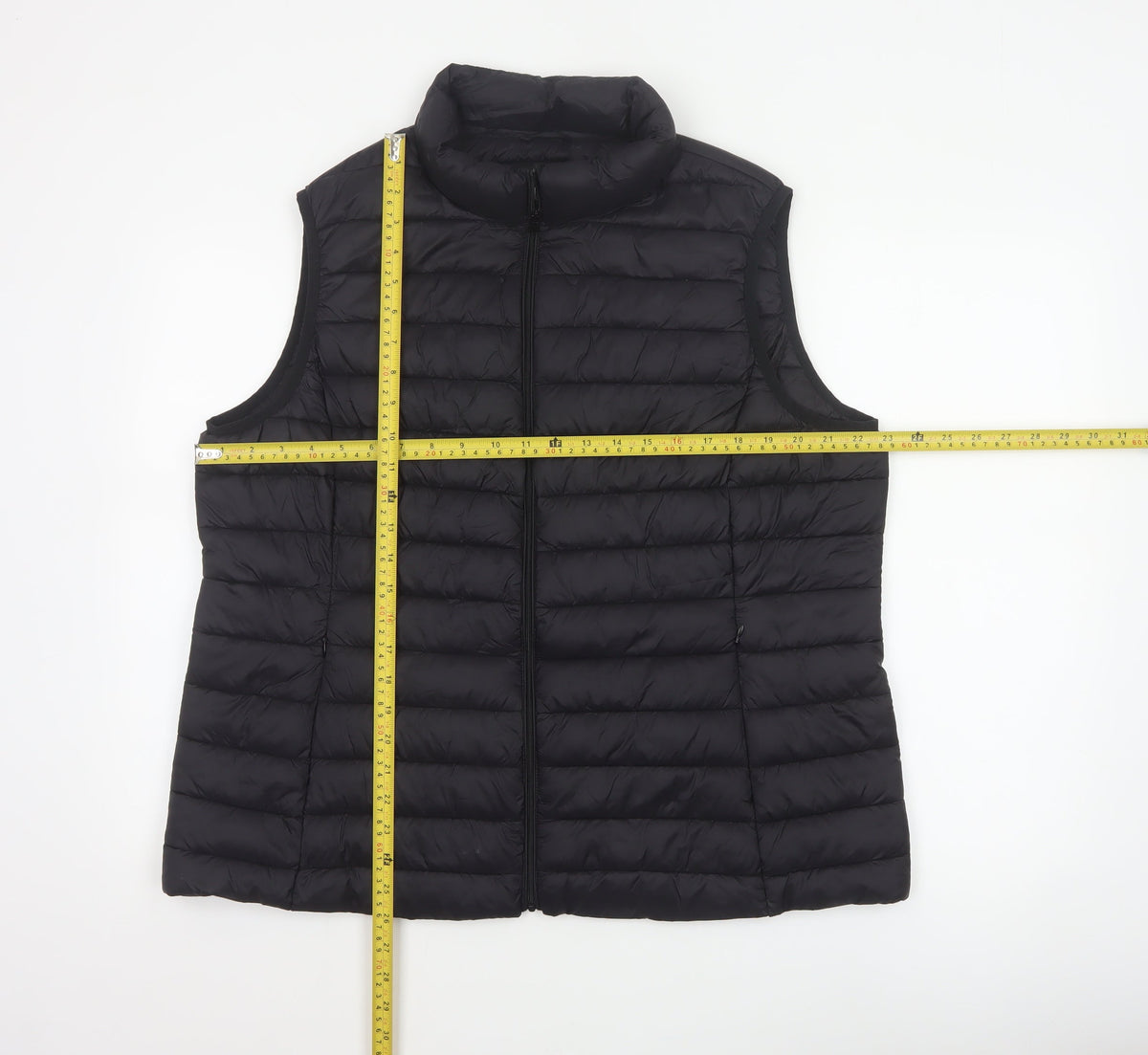 Dunes Stores Men’s Black XL Puffer Bodywarmer Quilted Zip Waistcoat