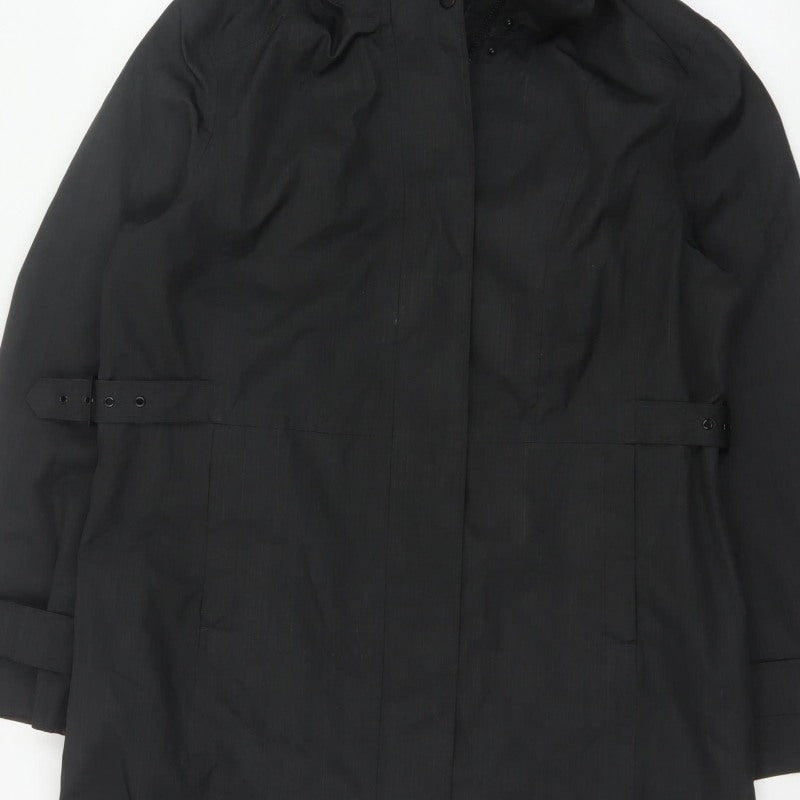Kirkland Signature Unisex Black L Hooded Long Trench Coat