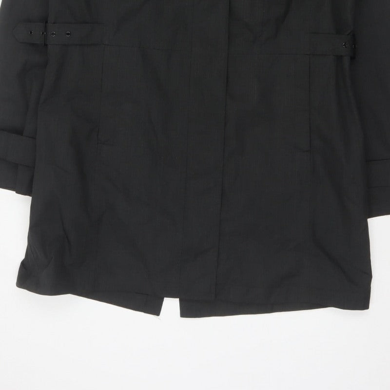 Kirkland Signature Unisex Black L Hooded Long Trench Coat