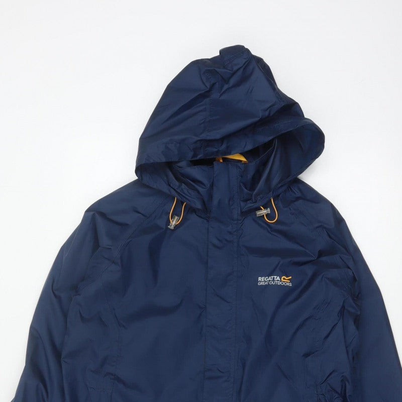 Regatta Men’s Blue M Hooded Waterproof Outdoor Rain Jacket