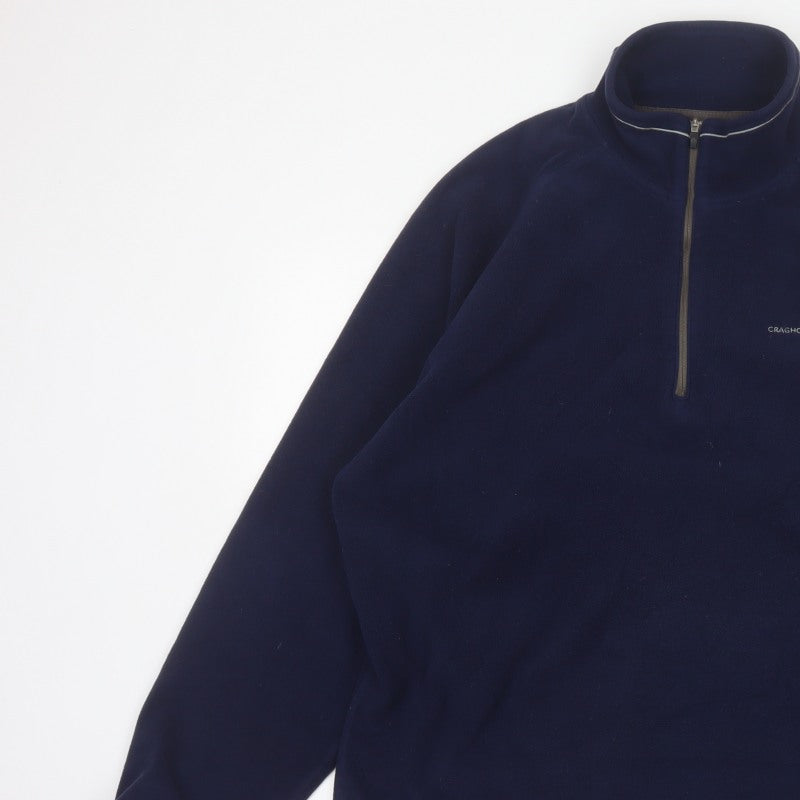 Craghoppers Men’s Blue XL 1/4 Zip Fleece Pullover Outdoor Sweatshirt
