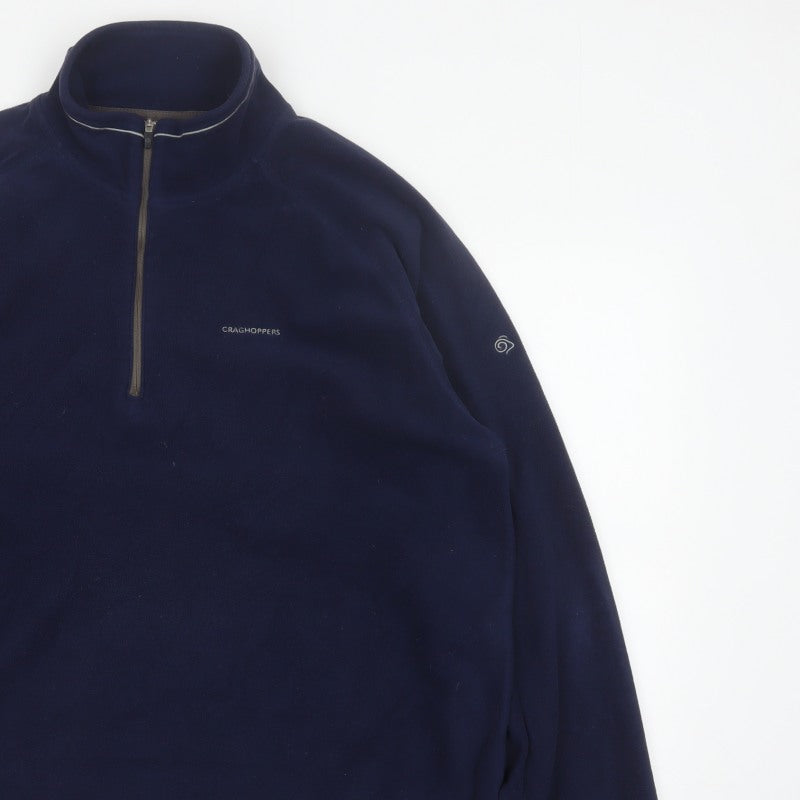 Craghoppers Men’s Blue XL 1/4 Zip Fleece Pullover Outdoor Sweatshirt