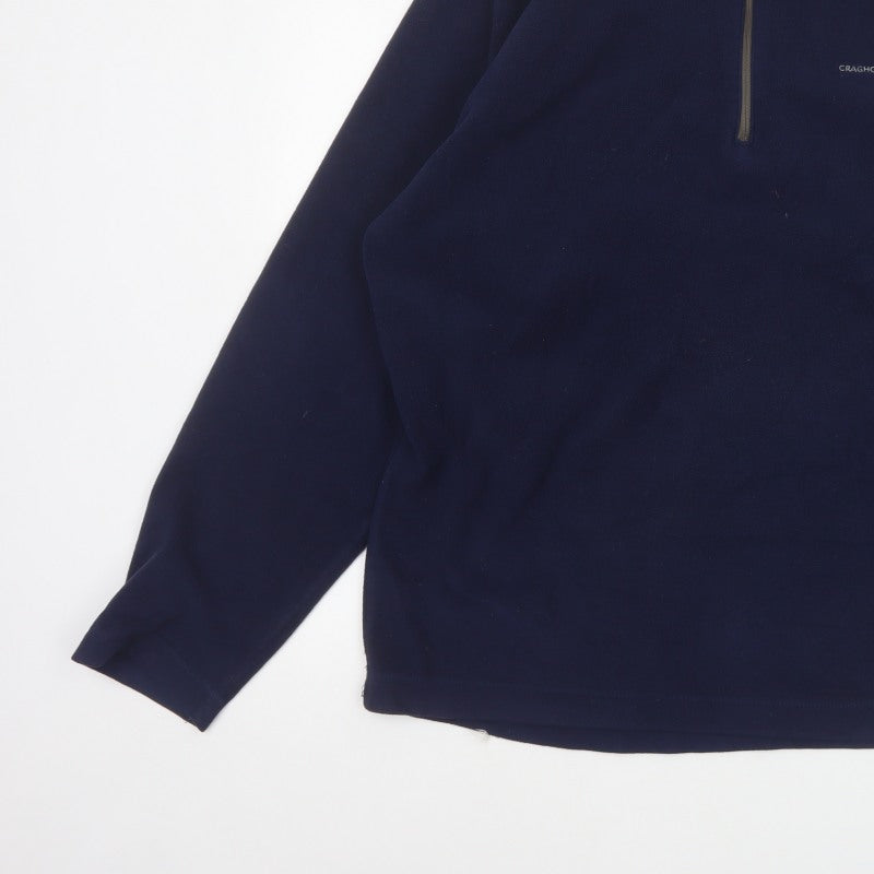Craghoppers Men’s Blue XL 1/4 Zip Fleece Pullover Outdoor Sweatshirt
