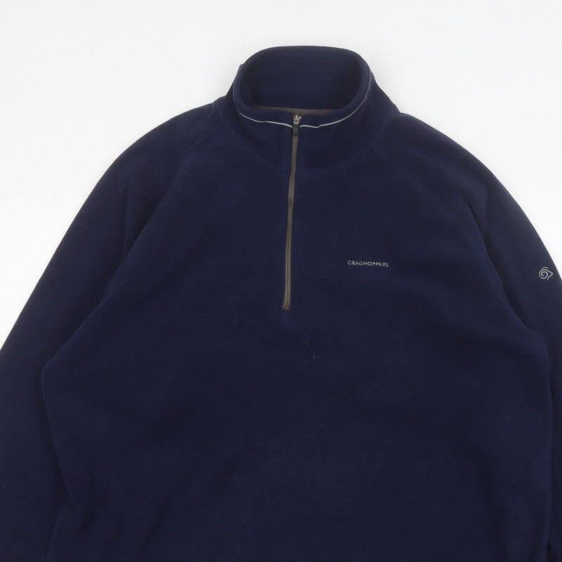 Craghoppers Men’s Blue XL 1/4 Zip Fleece Pullover Outdoor Sweatshirt