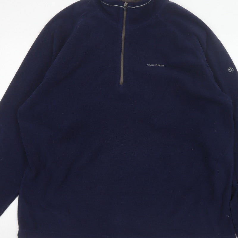 Craghoppers Men’s Blue XL 1/4 Zip Fleece Pullover Outdoor Sweatshirt