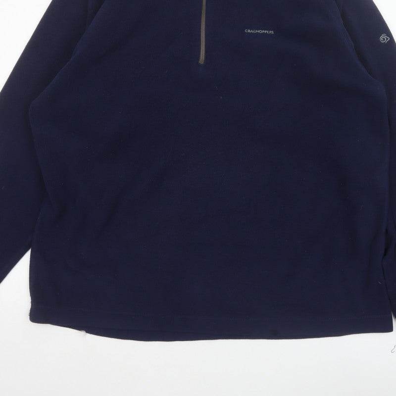 Craghoppers Men’s Blue XL 1/4 Zip Fleece Pullover Outdoor Sweatshirt