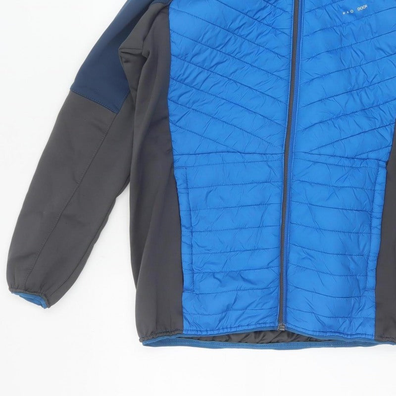 Regatta Boys Blue 13 Years Full Zip Hooded Quilted Softshell Jacket