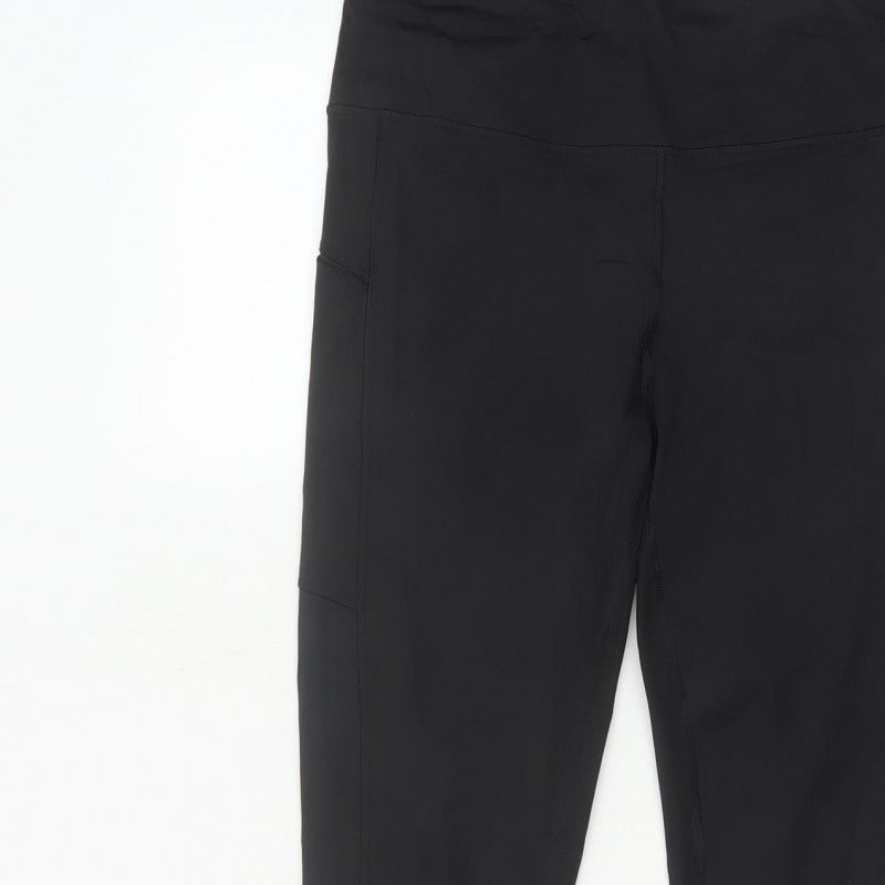 Marks & Spencer Women Black UK 12 High Waist Stretch Gym Leggings