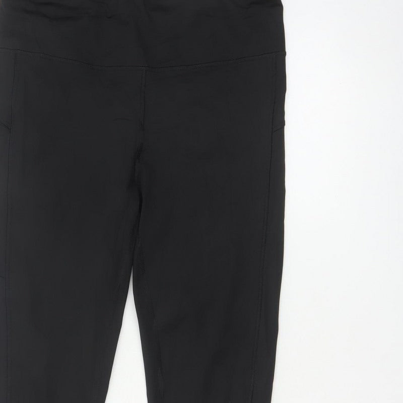 Marks & Spencer Women Black UK 12 High Waist Stretch Gym Leggings