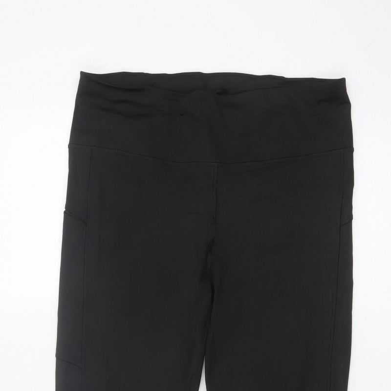 Marks & Spencer Women Black UK 12 High Waist Stretch Gym Leggings
