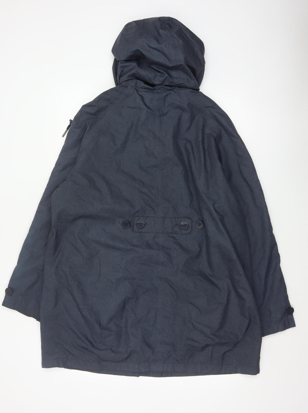 Seasalt Women’s Blue Size 16 Hooded Waterproof Rain Coat Nautical