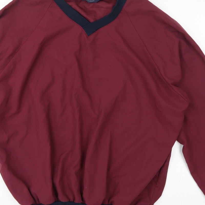 Mileta Men’s Red XL V-Neck Pullover Sweatshirt Made in England
