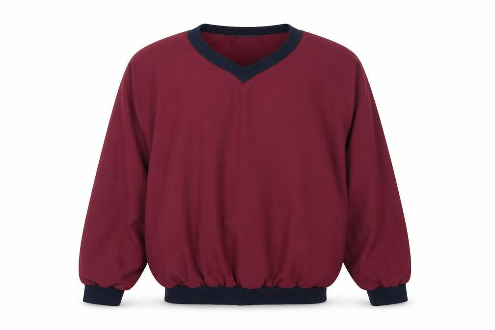 Mileta Men’s Red XL V-Neck Pullover Sweatshirt Made in England