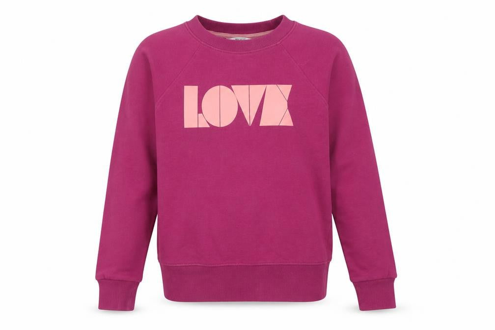 Next Women’s Pink XS Love Graphic Raglan Crew Neck Sweatshirt