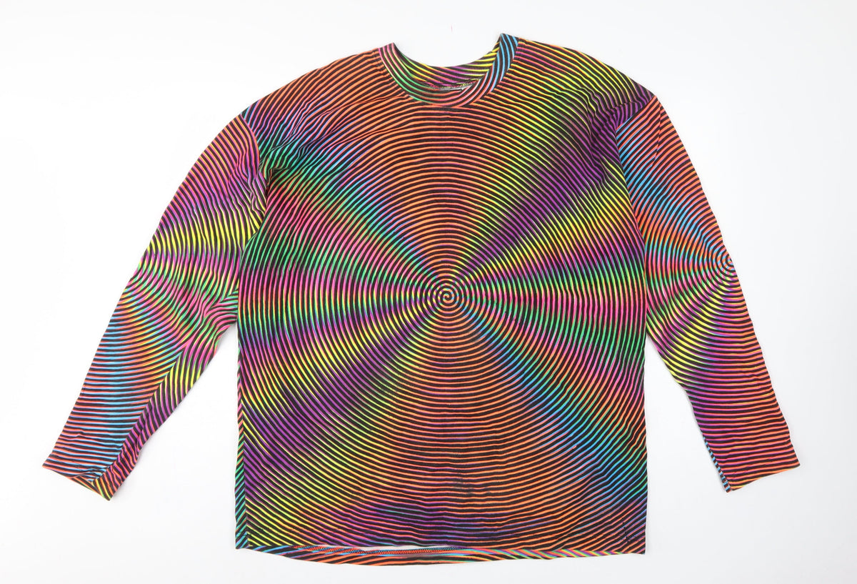 Space Tribe Unisex Multicoloured XL Space Spiral Pullover Sweatshirt