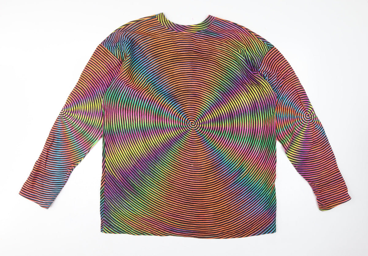 Space Tribe Unisex Multicoloured XL Space Spiral Pullover Sweatshirt