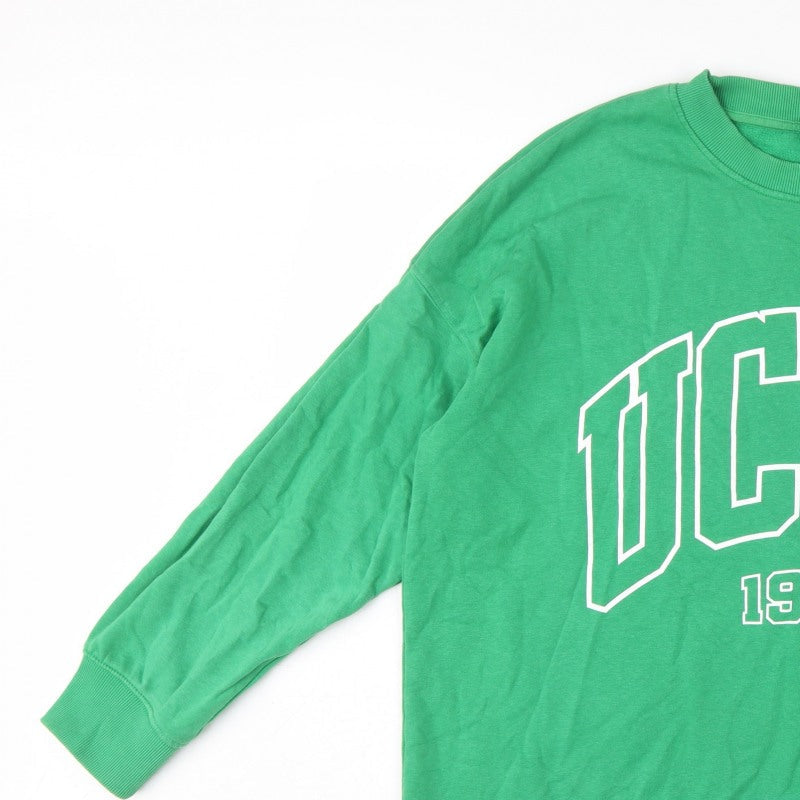 H&M Women Green M UCLA 1919 Logo Crew Neck Pullover Sweatshirt