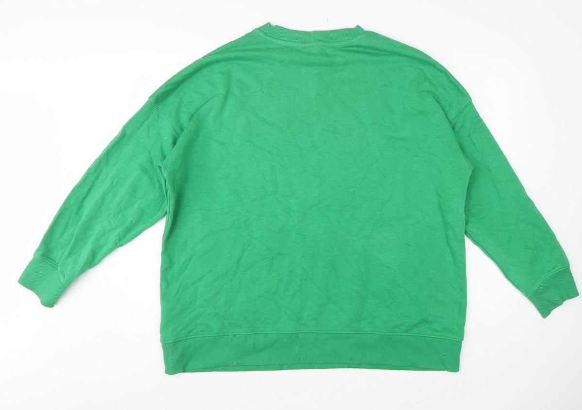 H&M Women Green M UCLA 1919 Logo Crew Neck Pullover Sweatshirt