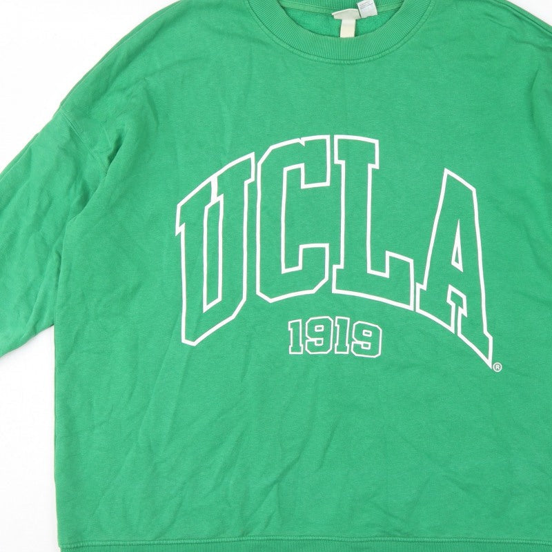 H&M Women Green M UCLA 1919 Logo Crew Neck Pullover Sweatshirt