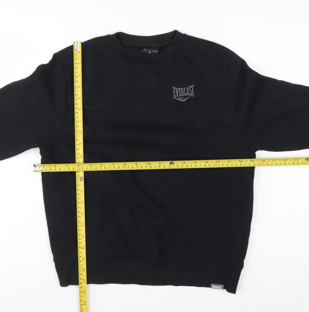 Everlast Boys Black Size 13 Pullover Fleece Logo Sweatshirt