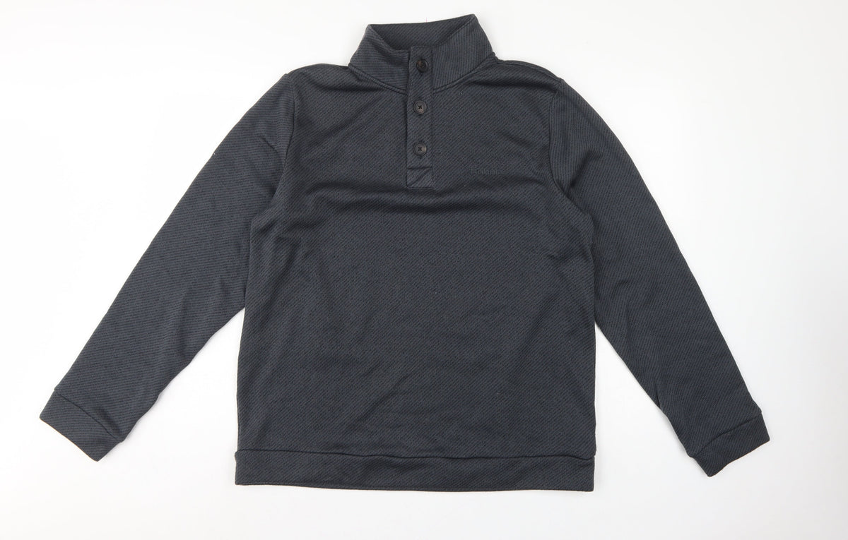 Rohan Men’s Grey M Henley High Neck Fleece Lined Sweatshirt