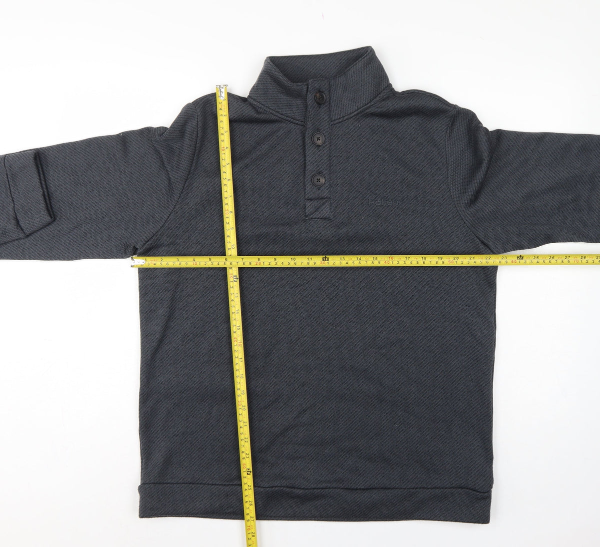 Rohan Men’s Grey M Henley High Neck Fleece Lined Sweatshirt