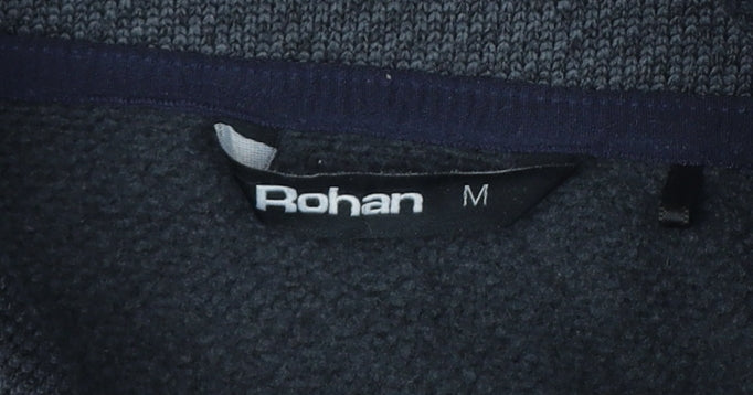 Rohan Men’s Grey M Henley High Neck Fleece Lined Sweatshirt