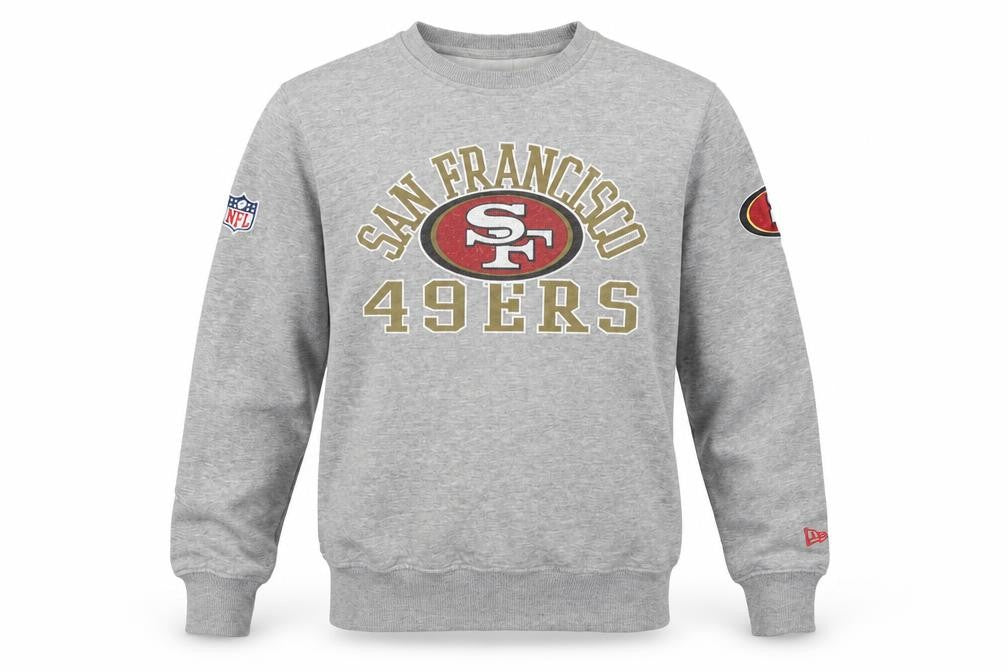 New Era Unisex Grey S San Francisco 49ers NFL Logo Sweatshirt