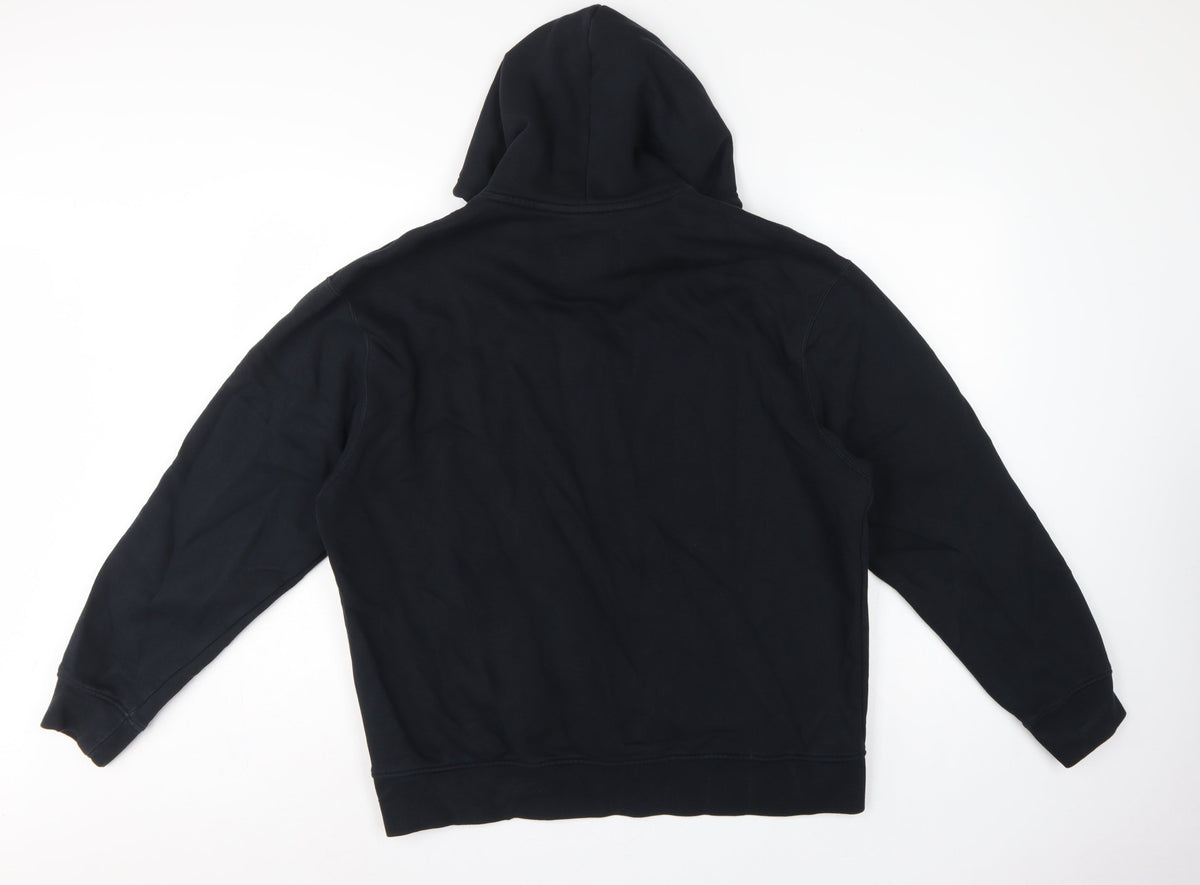 Jordan Men’s Black L Pullover Hoodie Gold Jumpman Graphic Basketball