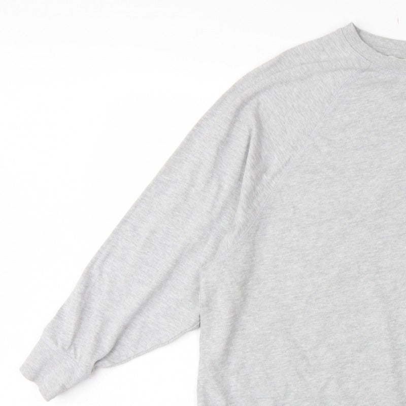 Zara Women Grey L Pullover Crew Neck Raglan Sleeve Sweatshirt