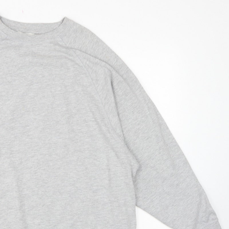 Zara Women Grey L Pullover Crew Neck Raglan Sleeve Sweatshirt