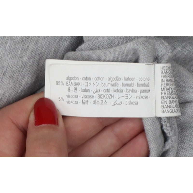 Zara Women Grey L Pullover Crew Neck Raglan Sleeve Sweatshirt