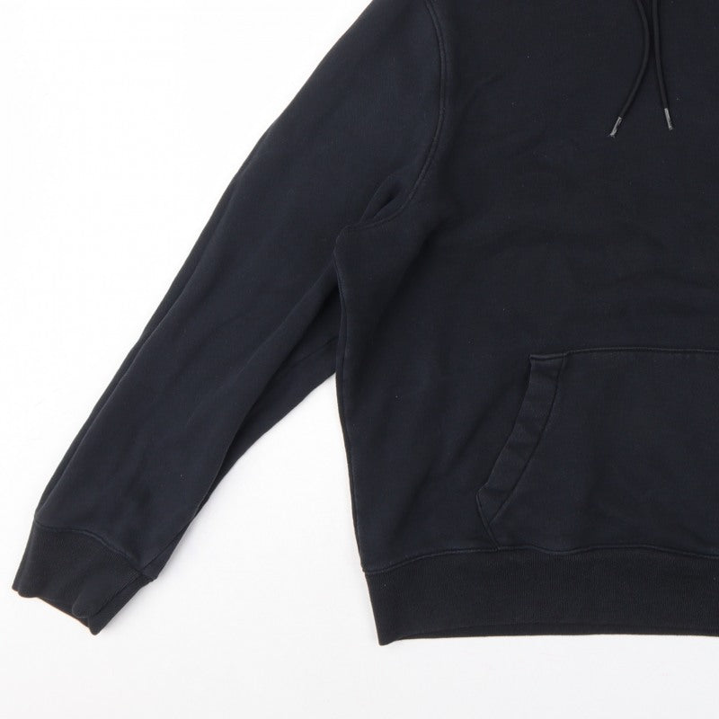 Hollister Men Black XL Pullover Hoodie Graphic Logo Kangaroo Pocket